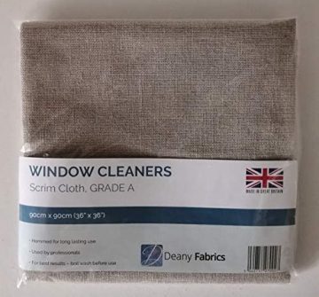 Deany Fabrics, Window Cleaning Cloths, Professional GRADE A Scrim Cloths for Window Cleaning, for a Professional Finish, Large 90cm x 90cm Amazon.co.uk: Home & Kitchen
